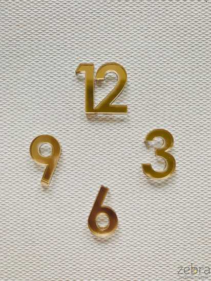 Цифры арабские 4 шт для часов (толщина 2 мм)