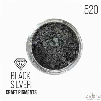 Пигмент CraftPigments "Black Silver", Темное серебро (25мл)