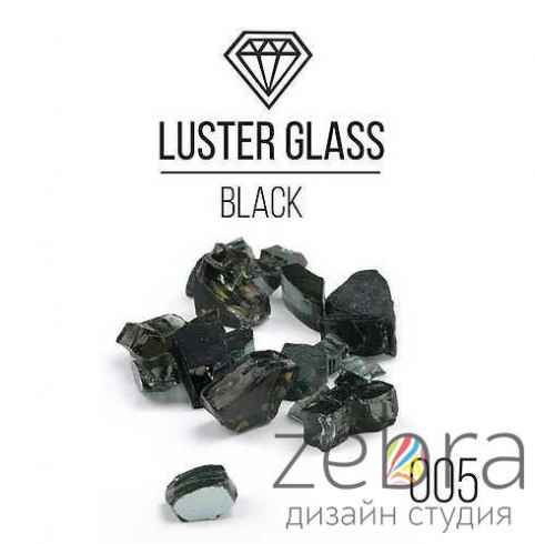 Стеклянная крошка LusterGlass Premium, Black (500 гр)