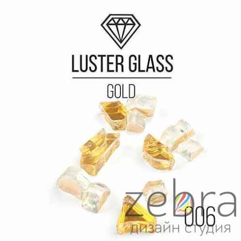 Стеклянная крошка LusterGlass Premium, Gold (500 гр)