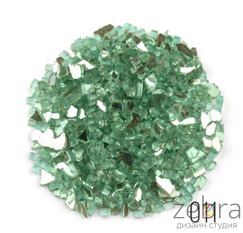 Стеклянная крошка LusterGlass Premium, Reseda (500 гр)