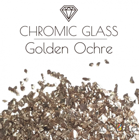 Стеклянная крошка Chromic Glass, Golden Ochre, 100 гр