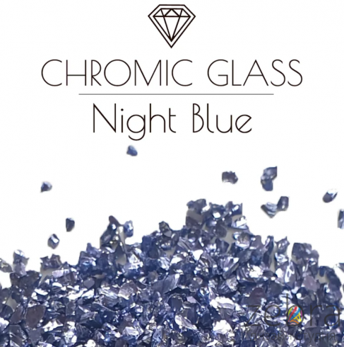 Стеклянная крошка Chromic Glass, Night Blue, 100 гр