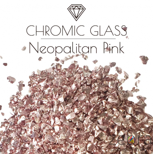 Стеклянная крошка Chromic Glass, Neopalitan Pink, 100 гр