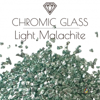 Стеклянная крошка Chromic Glass,  Light Malachite, 100 гр