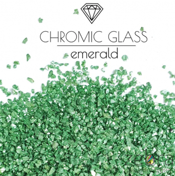 Стеклянная крошка Chromic Glass, Emerald, 100 гр
