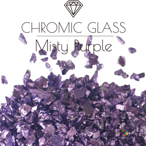 Стеклянная крошка Chromic Glass, Misty Purple, 100 гр